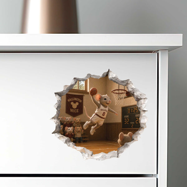 Basketball Mouse Hole Decal