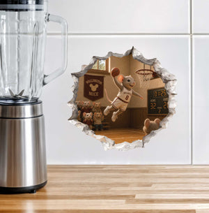 Basketball Mouse Hole Decal