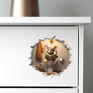 Toilet Bathroom Potty Training Mouse Hole Decal