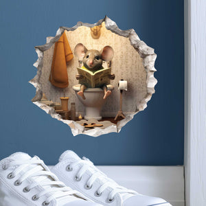 Toilet Bathroom Potty Training Mouse Hole Decal