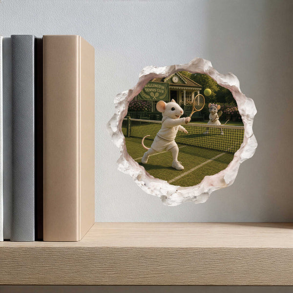 Tennis Mouse Hole Decal