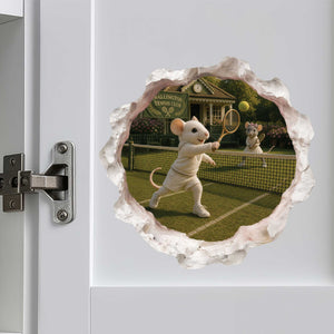 Tennis Mouse Hole Decal