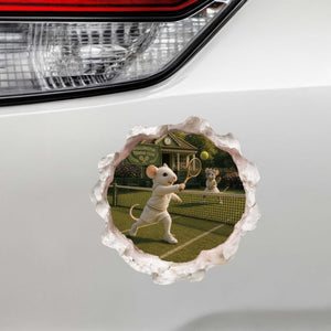 Tennis Mouse Hole Decal