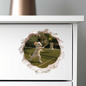 Tennis Mouse Hole Decal