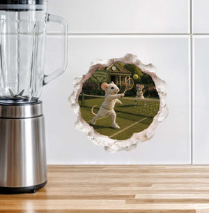 Tennis Mouse Hole Decal