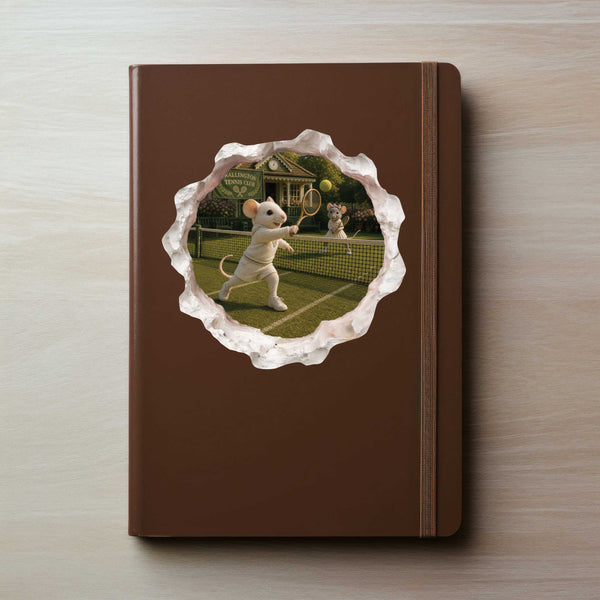 Tennis Mouse Hole Decal