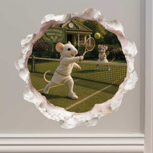 Tennis Mouse Hole Decal