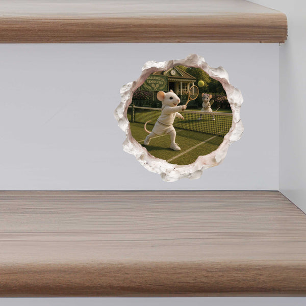 Tennis Mouse Hole Decal