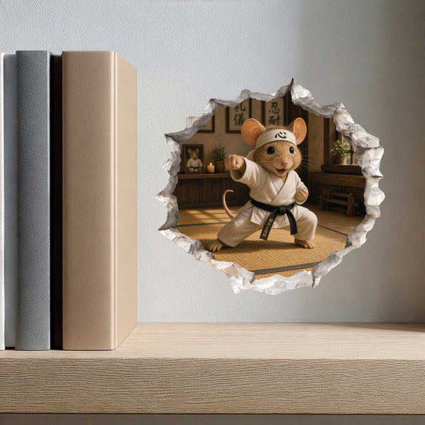 Karate Mouse Hole Decal