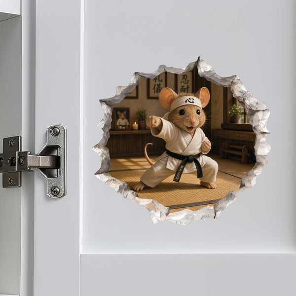 Karate Mouse Hole Decal