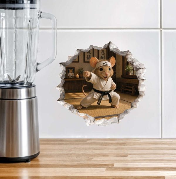 Karate Mouse Hole Decal