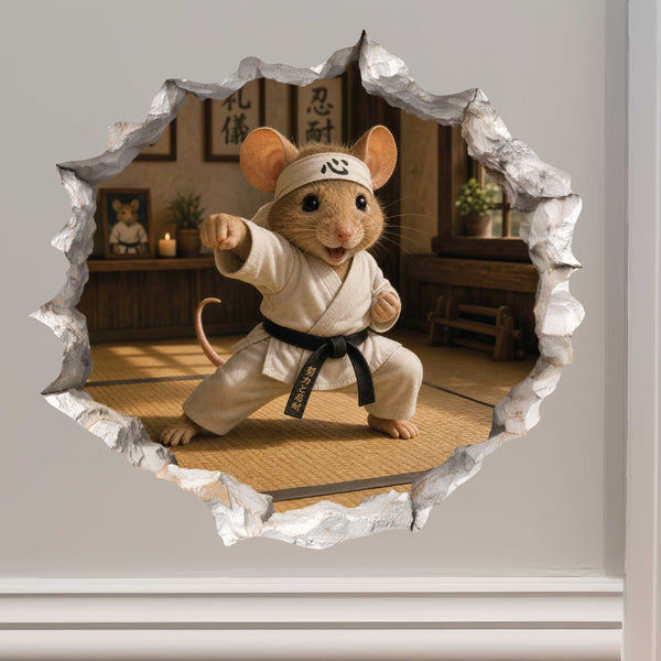 Karate Mouse Hole Decal