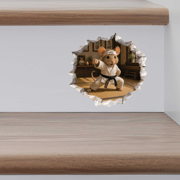 Karate Mouse Hole Decal