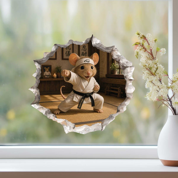 Karate Mouse Hole Decal