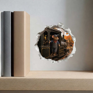 Train Engineer Mouse Hole Decal