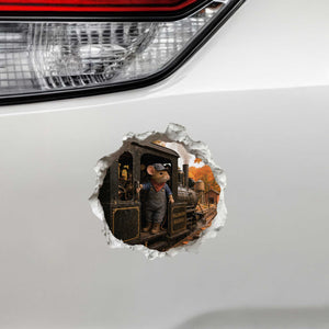 Train Engineer Mouse Hole Decal
