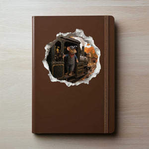 Train Engineer Mouse Hole Decal