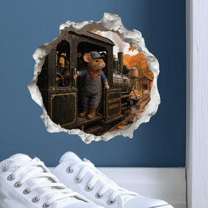Train Engineer Mouse Hole Decal