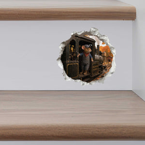 Train Engineer Mouse Hole Decal