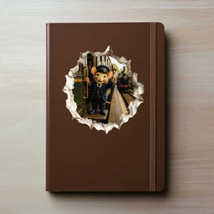 Train Conductor Mouse Hole Decal