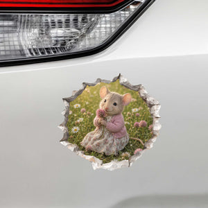 Flower Mouse Hole Decal