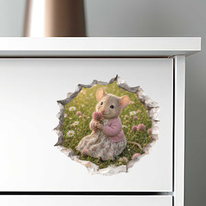 Flower Mouse Hole Decal