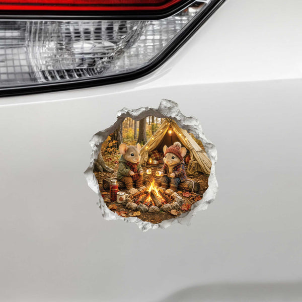 Camping Mouse Hole Decal