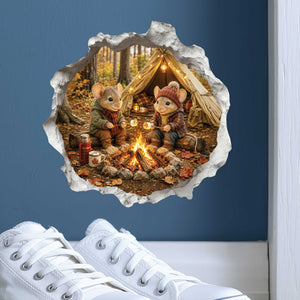 Camping Mouse Hole Decal
