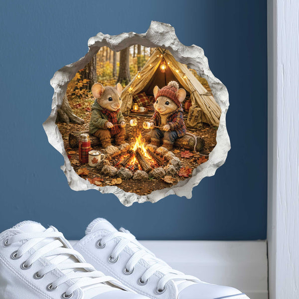 Camping Mouse Hole Decal