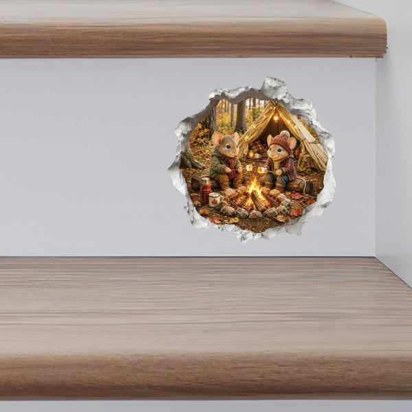 Camping Mouse Hole Decal