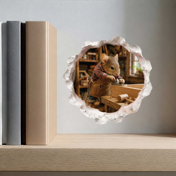 Woodworking Mouse Hole Decal