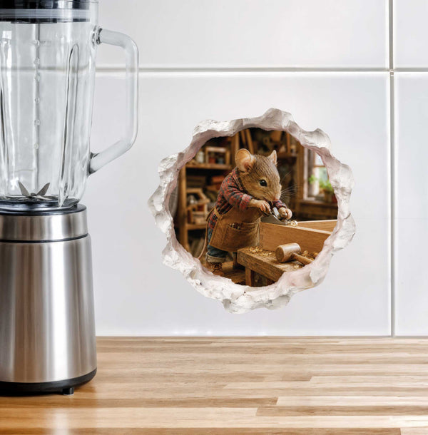 Woodworking Mouse Hole Decal