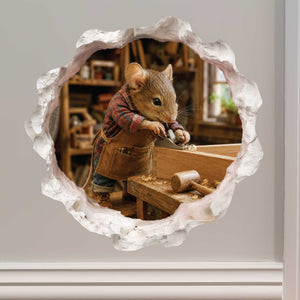 Woodworking Mouse Hole Decal
