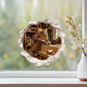 Woodworking Mouse Hole Decal