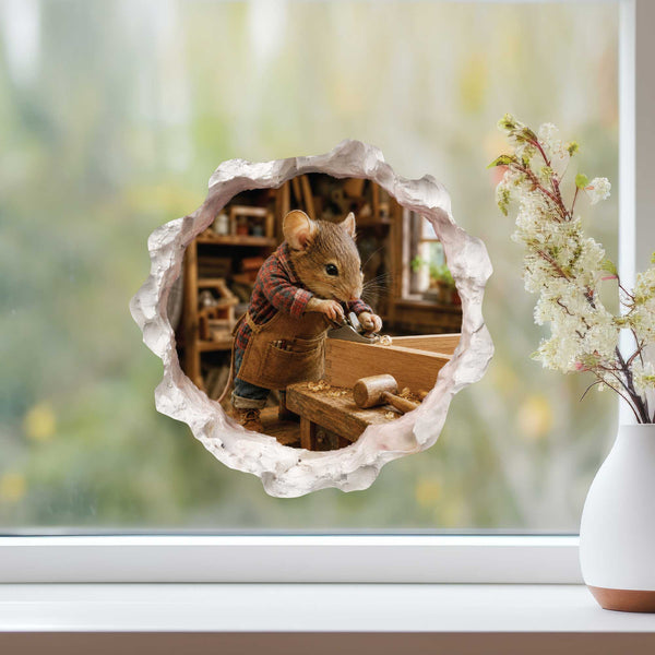 Woodworking Mouse Hole Decal