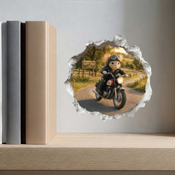 Motorcycle Mouse Hole Decal
