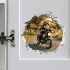 Motorcycle Mouse Hole Decal