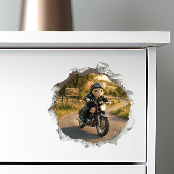 Motorcycle Mouse Hole Decal