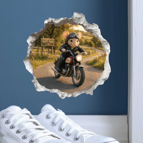 Motorcycle Mouse Hole Decal