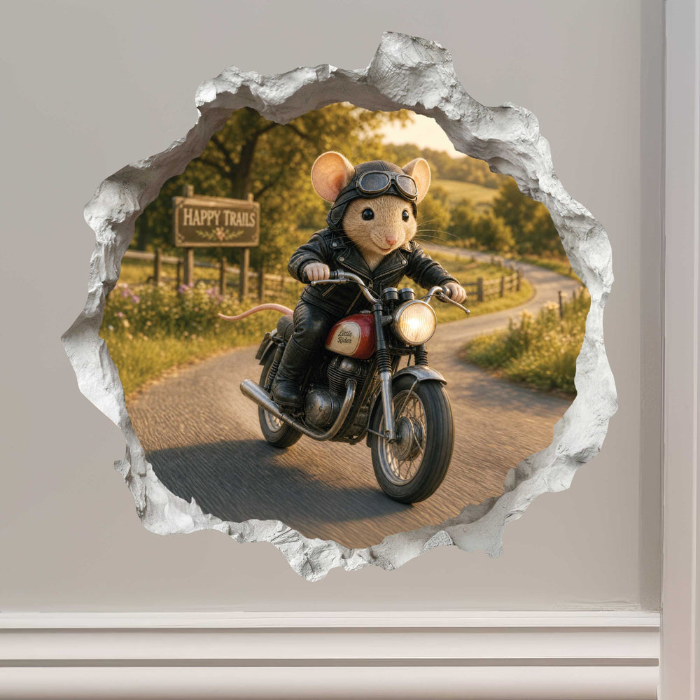 Motorcycle Mouse Hole Decal