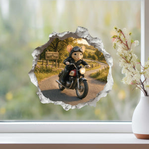 Motorcycle Mouse Hole Decal