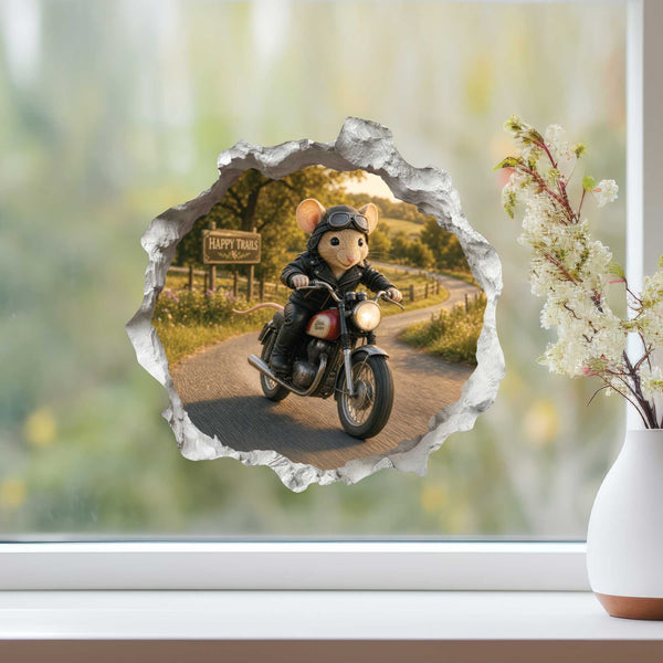 Motorcycle Mouse Hole Decal