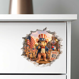 Uncle Sam Fourth of July Independence Day Mouse Hole Decal