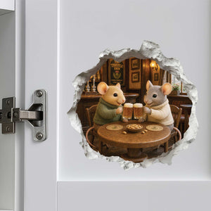 Beer Buddies Mouse Hole Decal