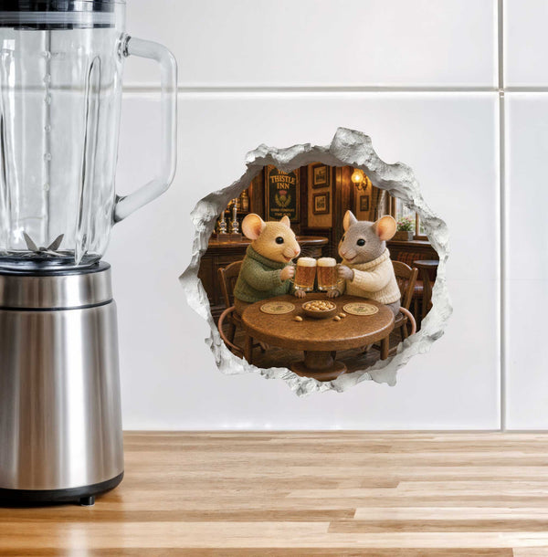 Beer Buddies Mouse Hole Decal