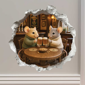 Beer Buddies Mouse Hole Decal
