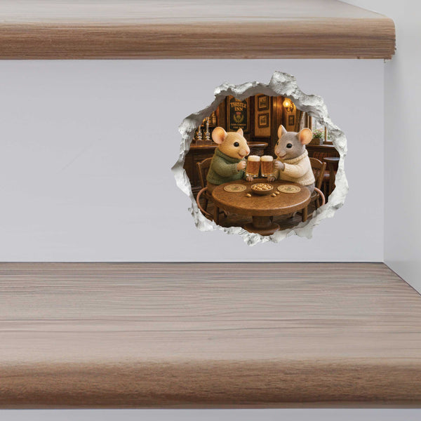 Beer Buddies Mouse Hole Decal