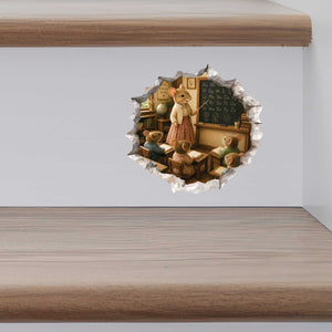 Female Teacher Mouse Hole Decal