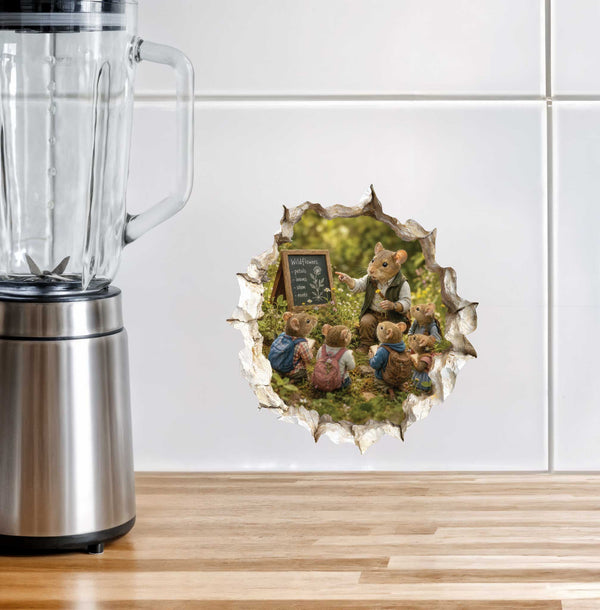 Mr. Teacher Mouse Hole Decal