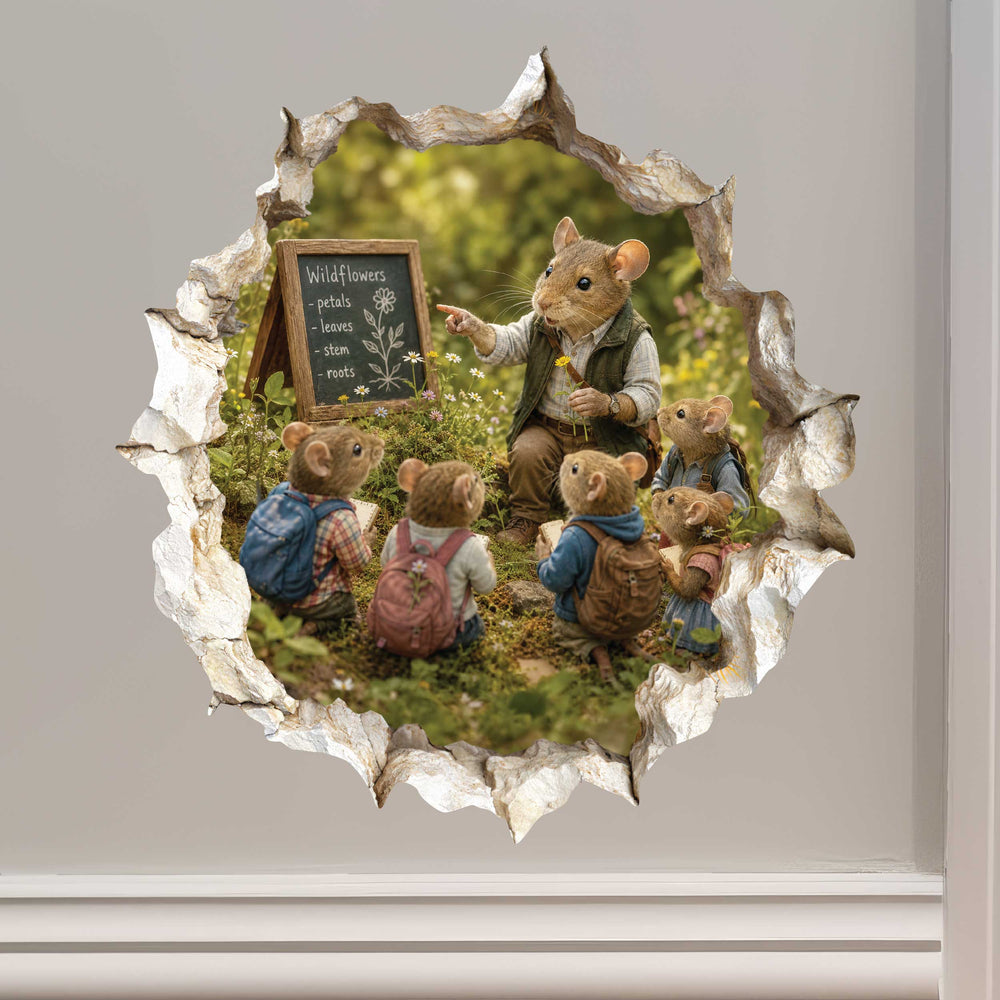 Mr. Teacher Mouse Hole Decal